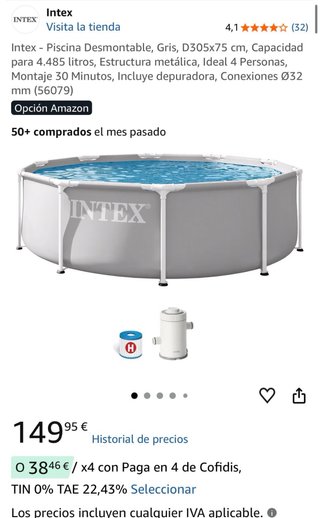 Piscina Intex Redonda Metal Frame