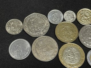 Lote 16 monedas Mexico diferentes