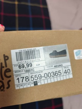 Zapatillas Esparto Negras con Pedrería