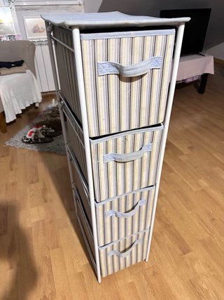 Estantería de tela con 4 cajones