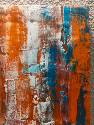 Cuadro abstracto bohemio hecho a mano