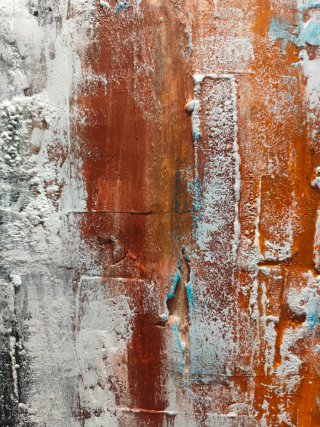 Cuadro abstracto bohemio hecho a mano