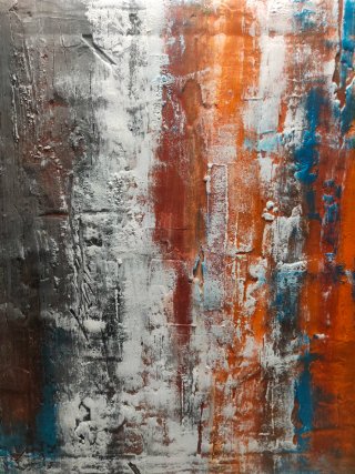 Cuadro abstracto bohemio hecho a mano