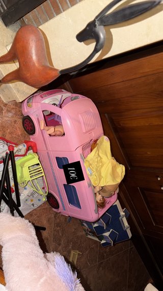 Coche de juguete rosa para niñas