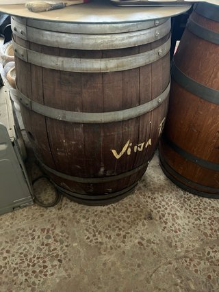 Cuba de madera con tapa de cristal