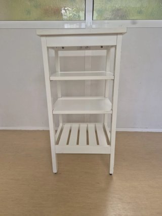 Mesa auxiliar blanca 3 estantes