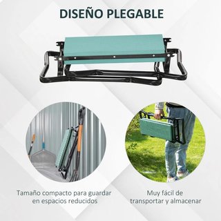 Taburete Jardín Reclinatorio Plegable 150kg EVA