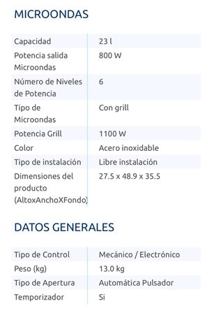 Microondas Samsung Profesional Cerámica Inside