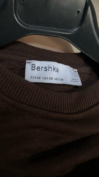 Jersey cropped holgado marrón XS
