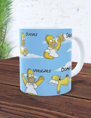 Taza Homer Simpson Días Semana