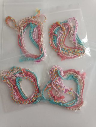 20 Pulseras Cuerda Multicolor
