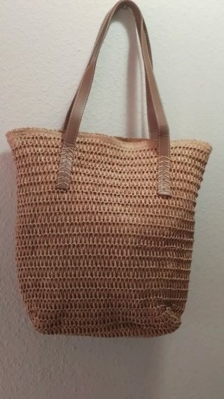 Bolso de paja marrón