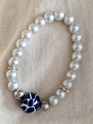 Pulsera Perlas y Talavera Mexicana