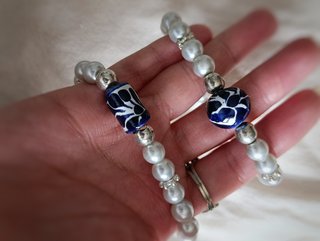 Pulsera Perlas y Talavera Mexicana