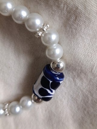 Pulsera Perlas y Talavera Mexicana