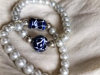 Pulsera Perlas y Talavera Mexicana