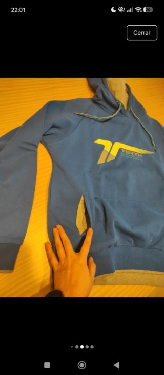 Sudadera Tenth azul con capucha