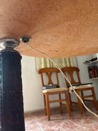 Mesa con Lámpara incluida antigua vintage