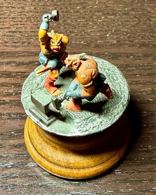 Diorama 25mm 2 Orcos Herreros Metal Vintage