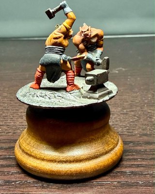 Diorama 25mm 2 Orcos Herreros Metal Vintage