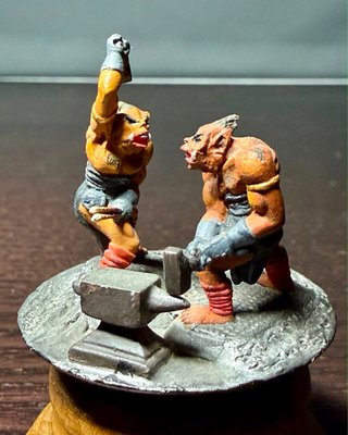 Diorama 25mm 2 Orcos Herreros Metal Vintage