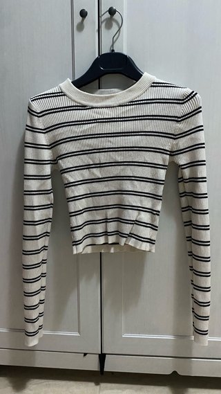Jersey rayas blanco y negro talla S