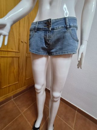 Mini shorts vaqueros tiro bajo Talla S