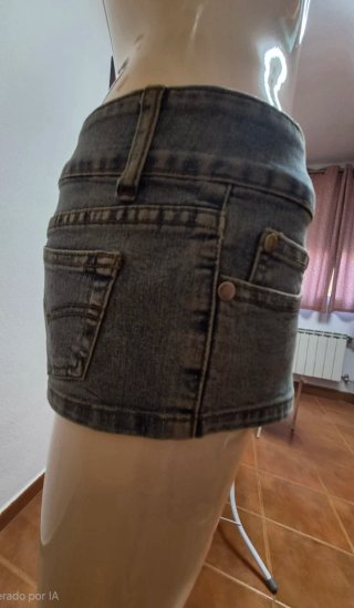 Mini shorts vaqueros tiro bajo Talla S