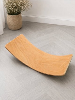 Tabla Equilibrio Montessori Madera y fieltro Verde