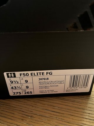 Botas Fútbol Adidas F50 Elite FG Talla 43.5