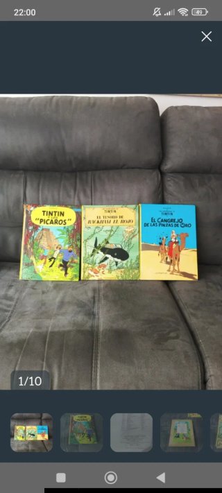 7 comics de Tintin y 1 super lopez