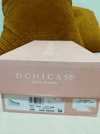 Zapatos Dchicas dorados/oro con flor (39)