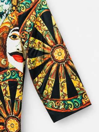 Nuevo Vestido mini Estampado Siciliano