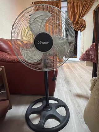 Ventilador HomePlus Negro/Plateado