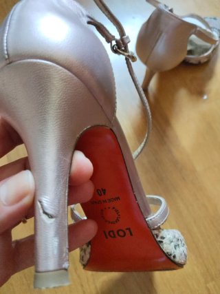 Zapato combinado tacon medio LODI Talla 40 Piel
