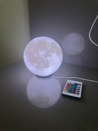 Lámpara Luna 3D RGB con Mando