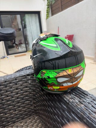 Casco Motocross Negro y Verde