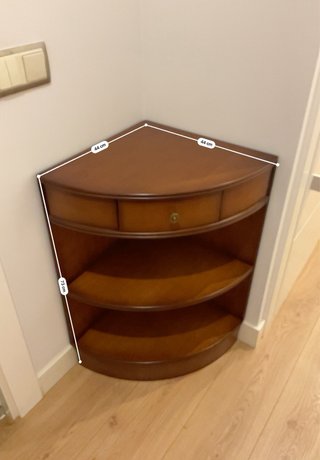 Mueble esquinero de madera maciza