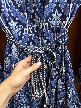 Vestido Zara azul estampado talla S
