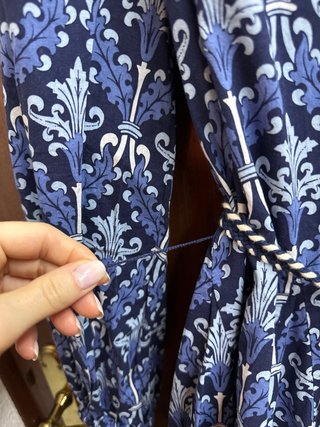 Vestido Zara azul estampado talla S