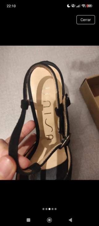 Sandalias Unisa Tacón Negro
