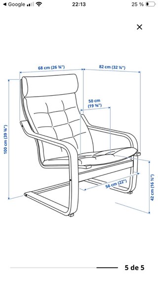 Butaca Ikea Madera Gris