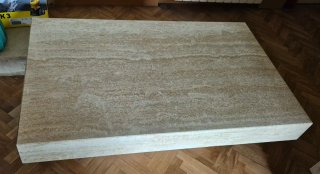 MESA CENTRO MÁRMOL TRAVERTINO