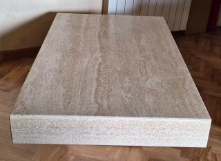 MESA CENTRO MÁRMOL TRAVERTINO