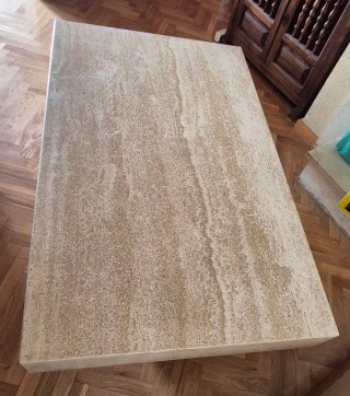 MESA CENTRO MÁRMOL TRAVERTINO