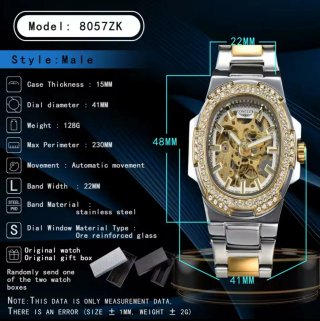 Reloj Automático Longlux Hombre Oro/Plata