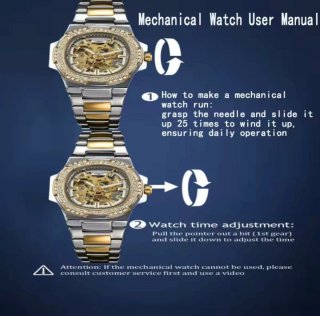 Reloj Automático Longlux Hombre Oro/Plata