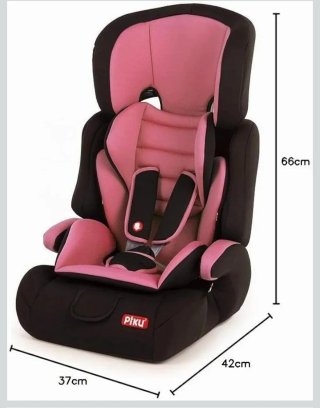 Silla de coche Piku negra y rosa