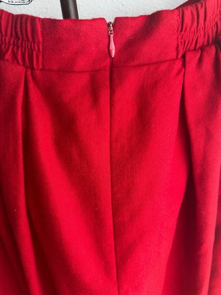 Falda roja paño con enagua tipo regional