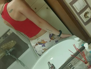 Crop top rojo de canalé